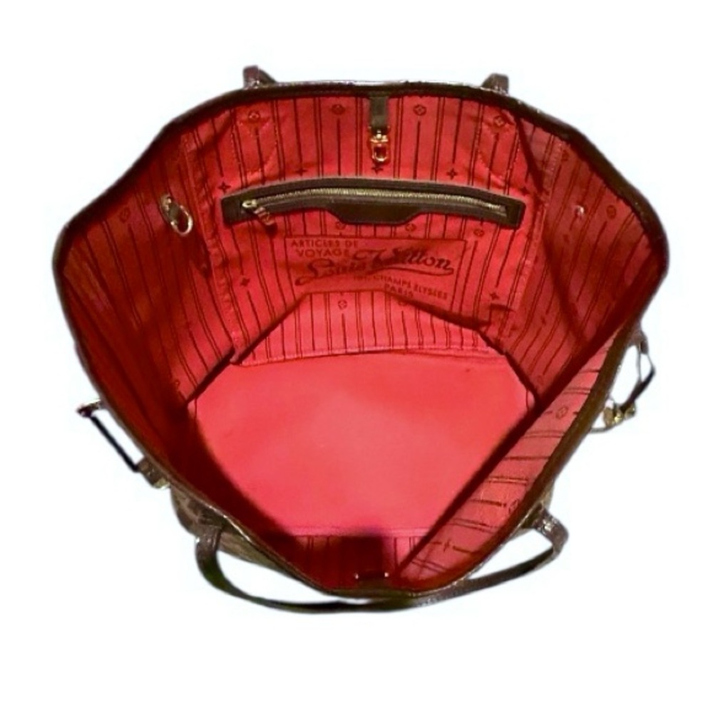 LOUIS VUITTON Neverfull MM Damier Ebene/Cherry - Picture 6 of 11
